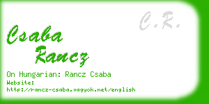 csaba rancz business card